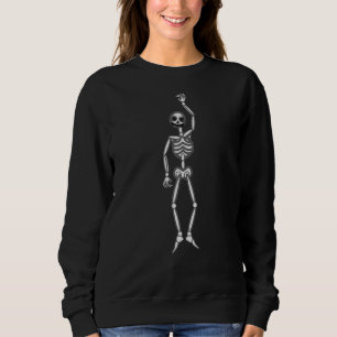 Just Hangin Around Spooky Skeleton Guy Sweatshirt