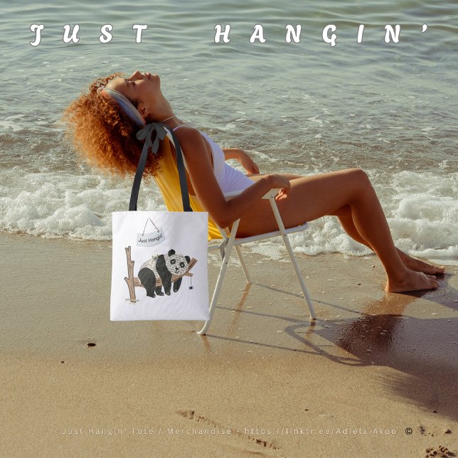 Just Hangin' Tote designd by Poet Adiela Akoo (Just Hangin' Tote designed by Poet Adiela Akoo. Pair it with a matching hoodie & bracelet. Shop now!)