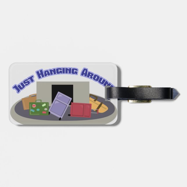Just Hanging Around Baggage Fun Cartoon Luggage Tag (Back Horizontal)