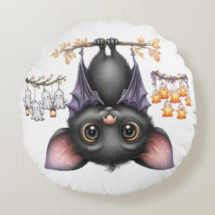 Just hanging around, Bats Round Cushion