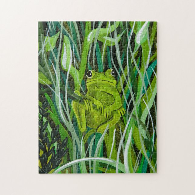 Just Hanging Around Frog Puzzle (Vertical)