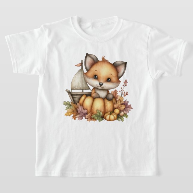Just hanging around, Pumpkins & Foxes T-Shirt (Laydown)