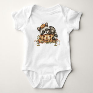 Just hanging around, Sleepy Racoon Baby Bodysuit