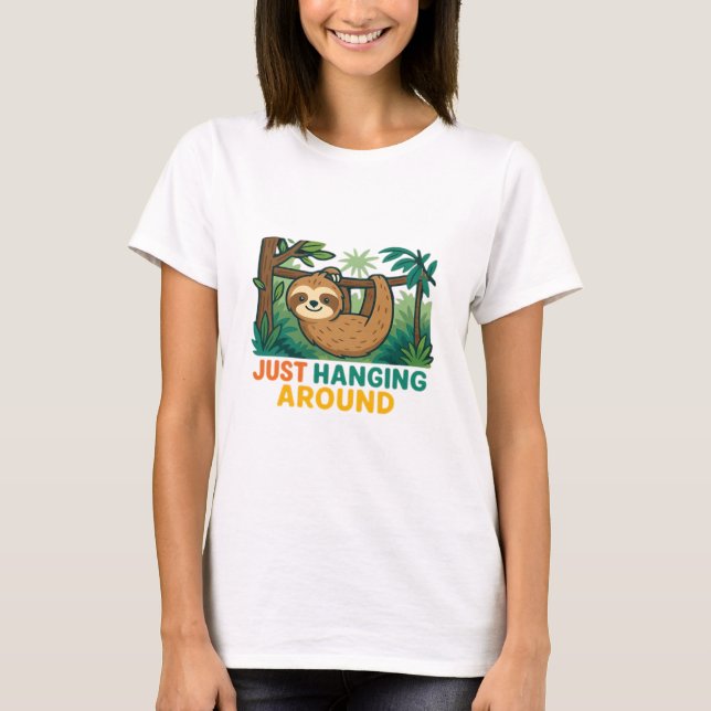 Just Hanging Around (Sleepy Sloth) Essential T-Shi T-Shirt (Front)