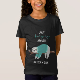 Just hanging around sloth teal T-Shirt