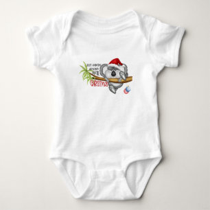 Just hanging around until Christmas koala Baby Bodysuit