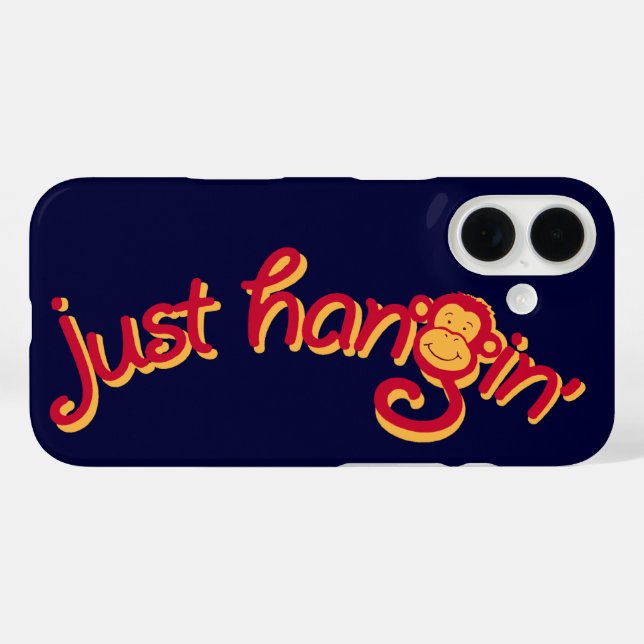 Just hanging red/yellow monkey logo case (Back (Horizontal))