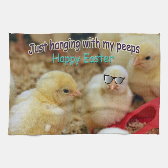 Just Hanging with my Peeps Tea Towel (Horizontal)