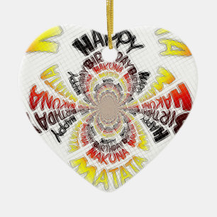 Just Happy Birthday Have a Nice Day  Ceramic Tree Decoration