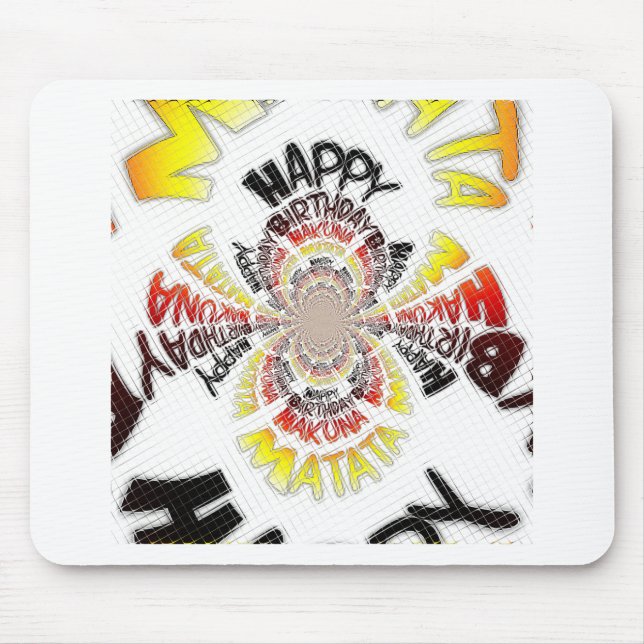 Just Happy Birthday Have a Nice Day  Mouse Mat (Front)