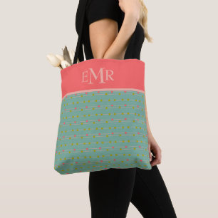 Just Happy Dots on Strings Monogram Tote Bag