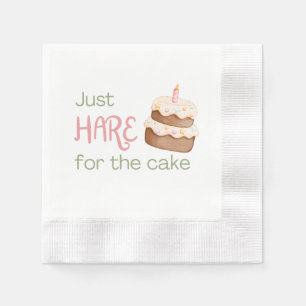 Just "HARE" for the cake dessert napkin