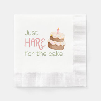 Just "HARE" for the cake dessert napkin