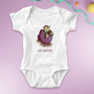 Just Hatched Purple Baby Dragon Girl Newborn Bodysuit