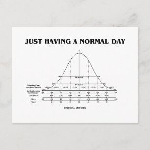 Just Having A Normal Day (Bell Curve Humour) Postcard