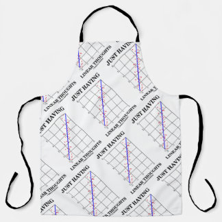 Just Having Linear Thoughts Statistics Humour Apron