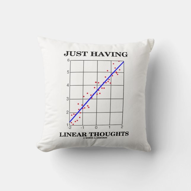 Just Having Linear Thoughts Stats Regression Humou Cushion (Front)