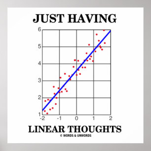 Just Having Linear Thoughts Stats Regression Poster