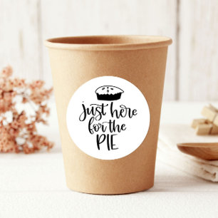 Just Hear for the Pie Thanksgiving Classic Round Sticker