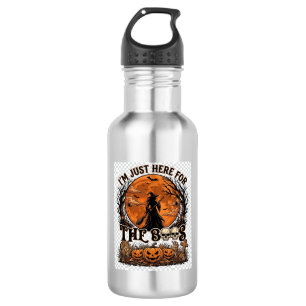 Just Here Boos Halloween Witch Moon Pumpkins_1 532 Ml Water Bottle