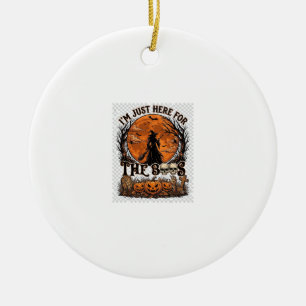 Just Here Boos Halloween Witch Moon Pumpkins_1 Ceramic Tree Decoration