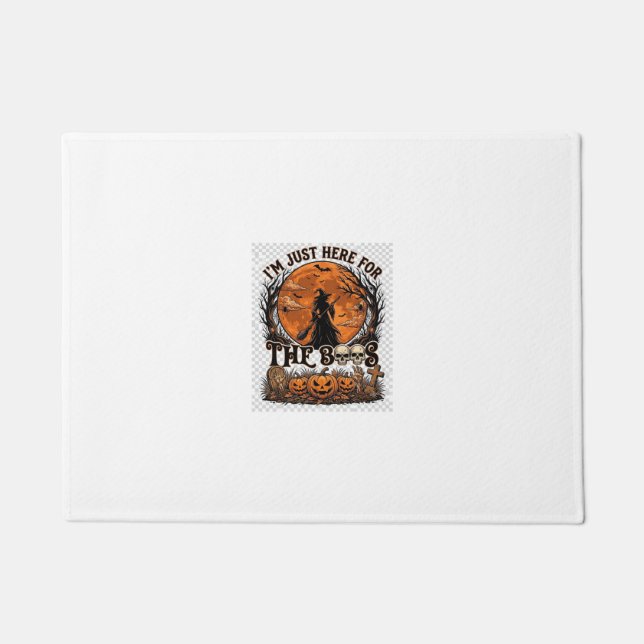 Just Here Boos Halloween Witch Moon Pumpkins_1 Doormat (Front)
