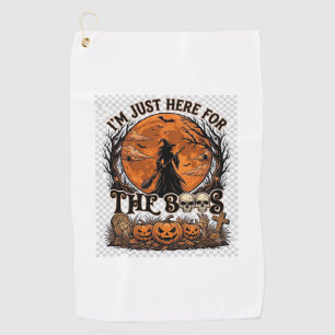 Just Here Boos Halloween Witch Moon Pumpkins_1 Golf Towel