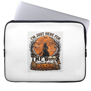 Just Here Boos Halloween Witch Moon Pumpkins_1 Laptop Sleeve