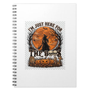 Just Here Boos Halloween Witch Moon Pumpkins_1 Notebook