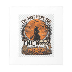 Just Here Boos Halloween Witch Moon Pumpkins_1 Notepad