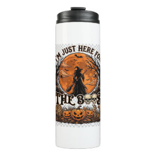 Just Here Boos Halloween Witch Moon Pumpkins_1 Thermal Tumbler