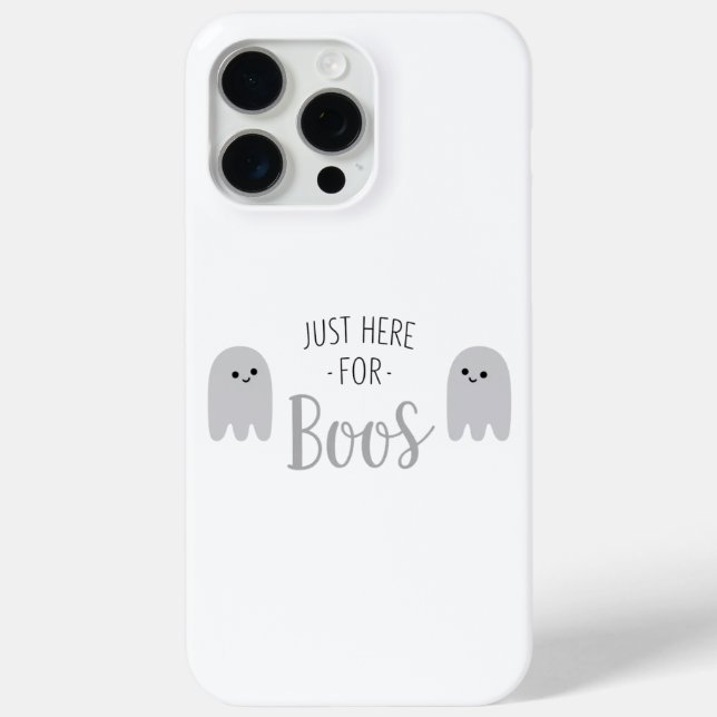 Just Here for Boos Cute Ghost Halloween iPhone 15 Case-Mate iPhone Case (Back)