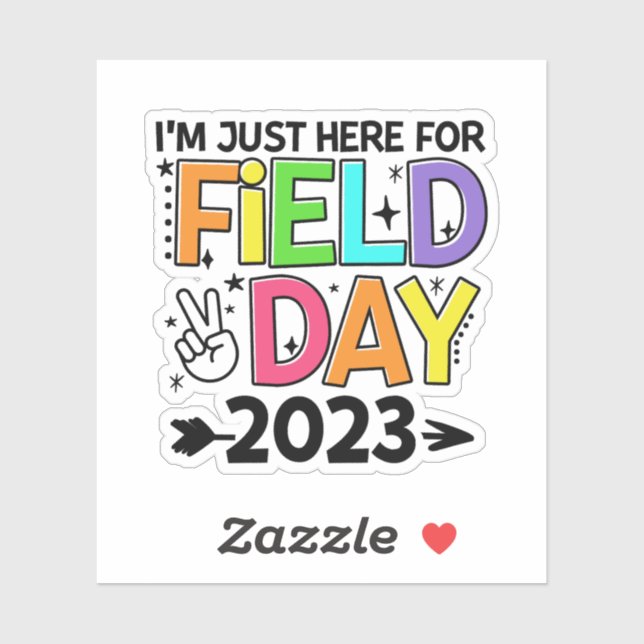 Just Here For Field Day 2023 Peace Sign Teacher St (Sheet)