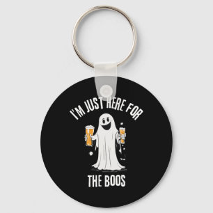 Just Here For The Boos Funny Ghost Halloween Key Ring