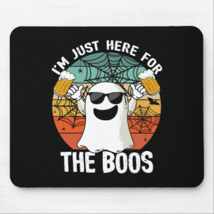 Just Here For The Boos Funny Halloween Beer Lovers Mouse Mat