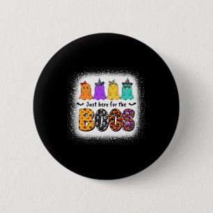 Just Here For The Boos Ghost Halloween Costume Boy 6 Cm Round Badge