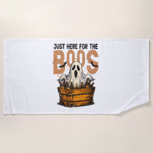 Just Here for the Boos Halloween Beach Towel