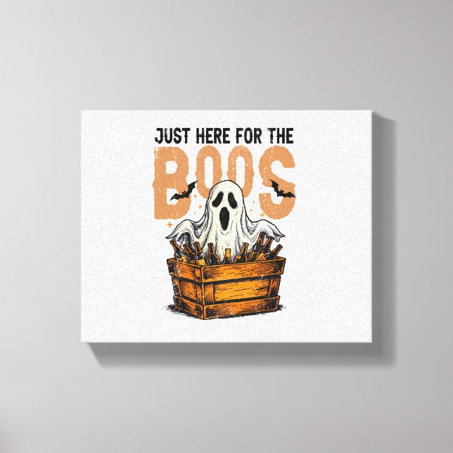 Just Here for the Boos Halloween Canvas Print (Front)
