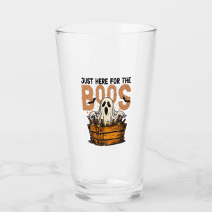 Just Here for the Boos Halloween Glass