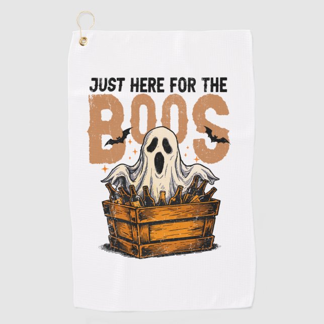 Just Here for the Boos Halloween Golf Towel (Front)