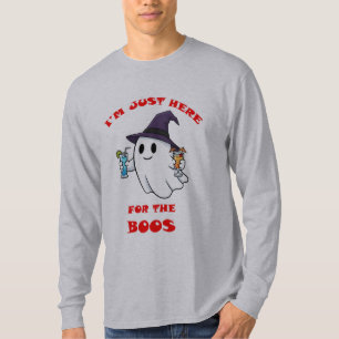 Just Here For The Boos - Halloween Party Design T-Shirt