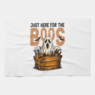 Just Here for the Boos Halloween Tea Towel