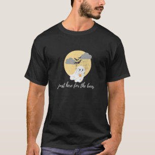 Just Here For The Boos Moon Bats Design Halloween T-Shirt