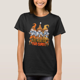 Just Here For The Candy Pumpkin Cat Helloween T-Shirt