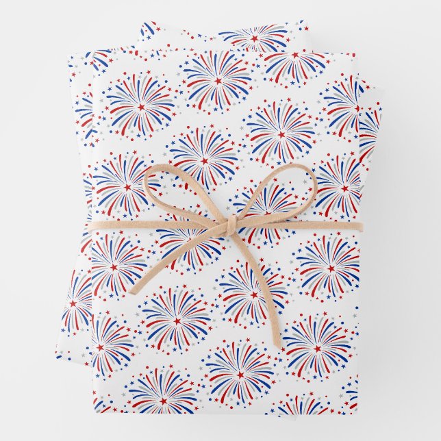 Just Here For The Fireworks Funny For Couple Wrapping Paper Sheet (In situ)