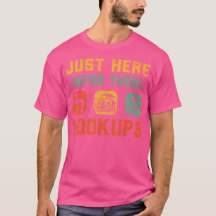 Just Here For The Hookups Funny Camp Rv Motorhome T-Shirt