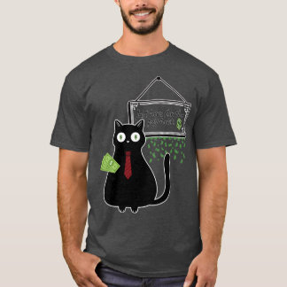 Just Here for the Paycheck Funny Cat Office Design T-Shirt