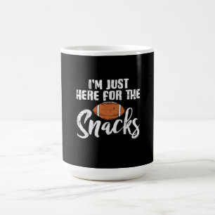 Just Here for The Snacks American Football Funny Coffee Mug