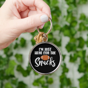 Just Here for The Snacks American Football Funny Key Ring