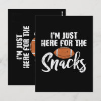 Just Here for The Snacks American Football Funny